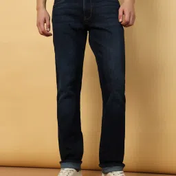 Wrangler Millard Dark Blue Straight Fit Lightly Washed Jeans image 1