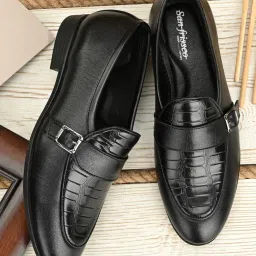 San Frissco Men's Black Formal Loafers image 1