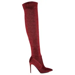 London Rag Women's Red Stiletto Booties image 1