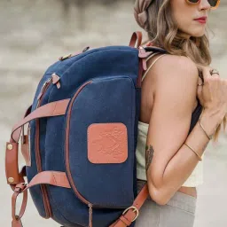 Hidesign Blue Medium Convertible Backpack image 1