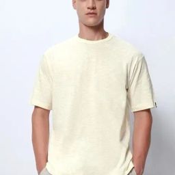 Bewakoof Beige Cotton Relaxed Fit T-Shirt-picture-24
