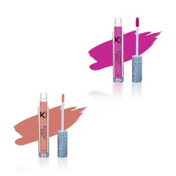 KINDED Liquid Lip Colour 02 More Magenta & 10 Perfect Nude Combo image 1