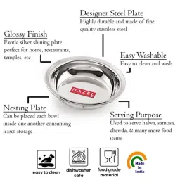 HAZEL Silver Stainless Steel 19 cm Mixing Pot (0.6L) - Set of 1 image 3