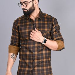 FUBAR Slim Fit Tartan Checked Casual Shirt-picture-17