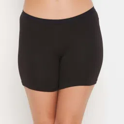 Clovia Black Cotton Boyshorts Panty image 1