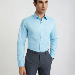 Raymond Blue Cotton Classic Fit Shirts-image-75