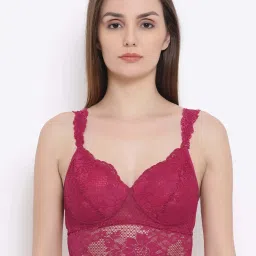 Clovia Pink Bralette Bra image 1