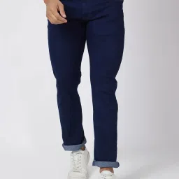 Spykar Raw Blue Cotton Regular Fit Jeans image 1
