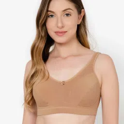 Clovia Beige Cotton Beginner's Bra image 1