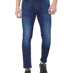 Mufti Blue Lightly Washed Slim Fit Jeans image 1