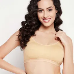 Clovia Beige Cotton Nursing Bra image 1
