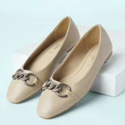 Forever Glam by Pantaloons Women's Beige Flat Ballets image 1