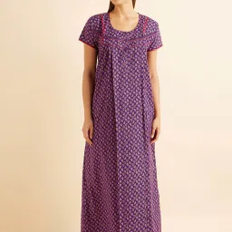 Sweet Dreams Purple Printed Nighty image 1