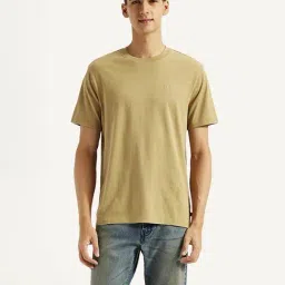 Levi's Beige Cotton Slim Fit T-Shirt-image-34