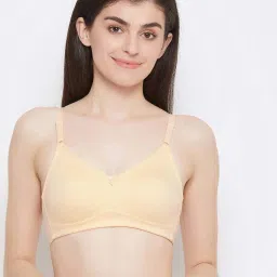 Clovia Beige Cotton T-Shirt Bra image 1