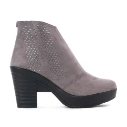 khadim Cleo by Khadims Women's Grey Casual Booties image 1
