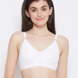 Clovia White Cotton T-Shirt Bra image 1