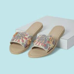 Forever Glam by Pantaloons Women's Multicolor Ethnic Sandals image 1