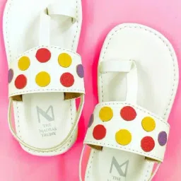 Madras Trunk Kids White Toe Ring Sandals-picture-25
