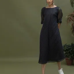 Smriti Gupta Raajil Black Checks Dress image 1