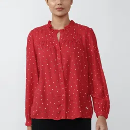 Van Heusen Red Polka Dots Shirt image 1
