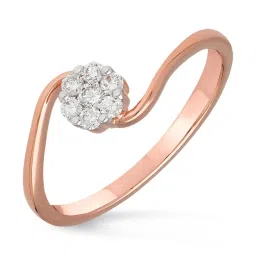 Malabar Gold and Diamonds 18k IGI Certified Diamond Rose Gold Ring for Women image 1