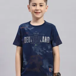 Monte Carlo Kids Blue Printed T-Shirt image 1