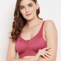 Clovia Pink Cotton T-Shirt Bra image 1