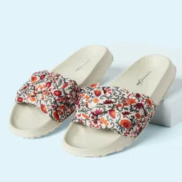 Forever Glam by Pantaloons Women's Multicolor Slides image 1
