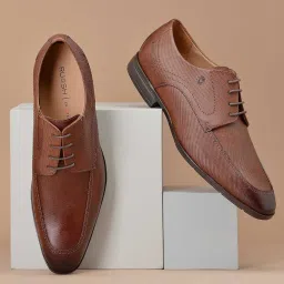 Ruosh Men's Tan Derby Shoes image 1