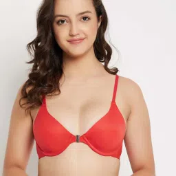Clovia Red Plunge Bra image 1