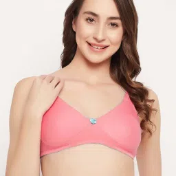 Clovia Pink Cotton Beginner's Bra image 1