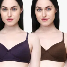 Lady Lyka Multicolor Non Wired Padded T-Shirt Bra (Pack Of 2)-picture-28