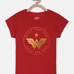 kidsville Wonder Women 84 Printed Tshirt For Kids Girls-picture-20