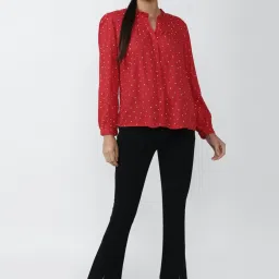 Van Heusen Red Polka Dots Shirt image 4