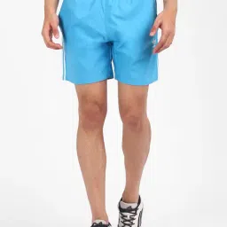 Adidas Originals Blue Regular Fit Striped Shorts-picture-32