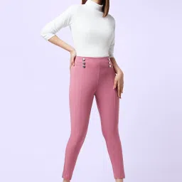 YU by Pantaloons Pink High Rise Tights image 1