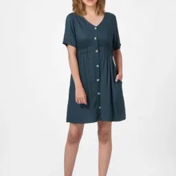 Only Pine Green Regular Fit Dress-image-43