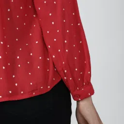 Van Heusen Red Polka Dots Shirt image 5