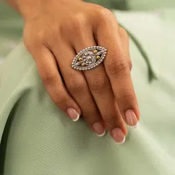 shaya Sanna Huvu Ring in Dual Plated 925 Silver image 1