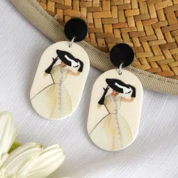 Joker & Witch Multi Vacation Vibe Lady In Dangler Earrings image 1