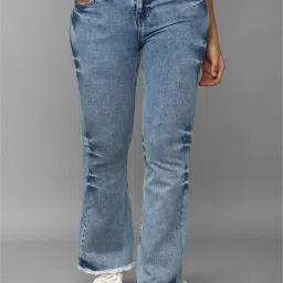 Allen Solly Blue Cotton Mid Rise Jeans image 1