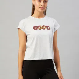 chimpaaanzee Chimpanzee Light Grey Printed T-Shirt image 1