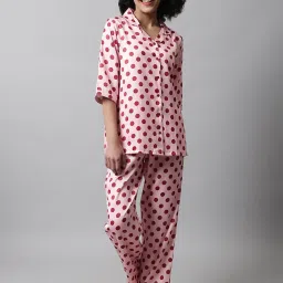 Kanvin Pink Printed Top Pyjamas Set image 1