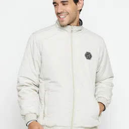 Cantabil Grey & White Regular Fit Reversible Jacket image 1