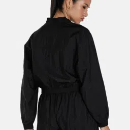 Puma Black Logo Print Sports Jacket image 2