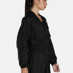 Puma Black Logo Print Sports Jacket image 3