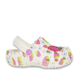 Pantaloons Junior Off-White & Pink Back Strap Sandals image 1