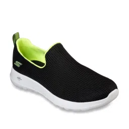 Skechers Men's GO WALK MAX-DEED Black Lime Walking Shoes image 2