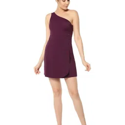 Amante Purple Padded Swim Dress image 1